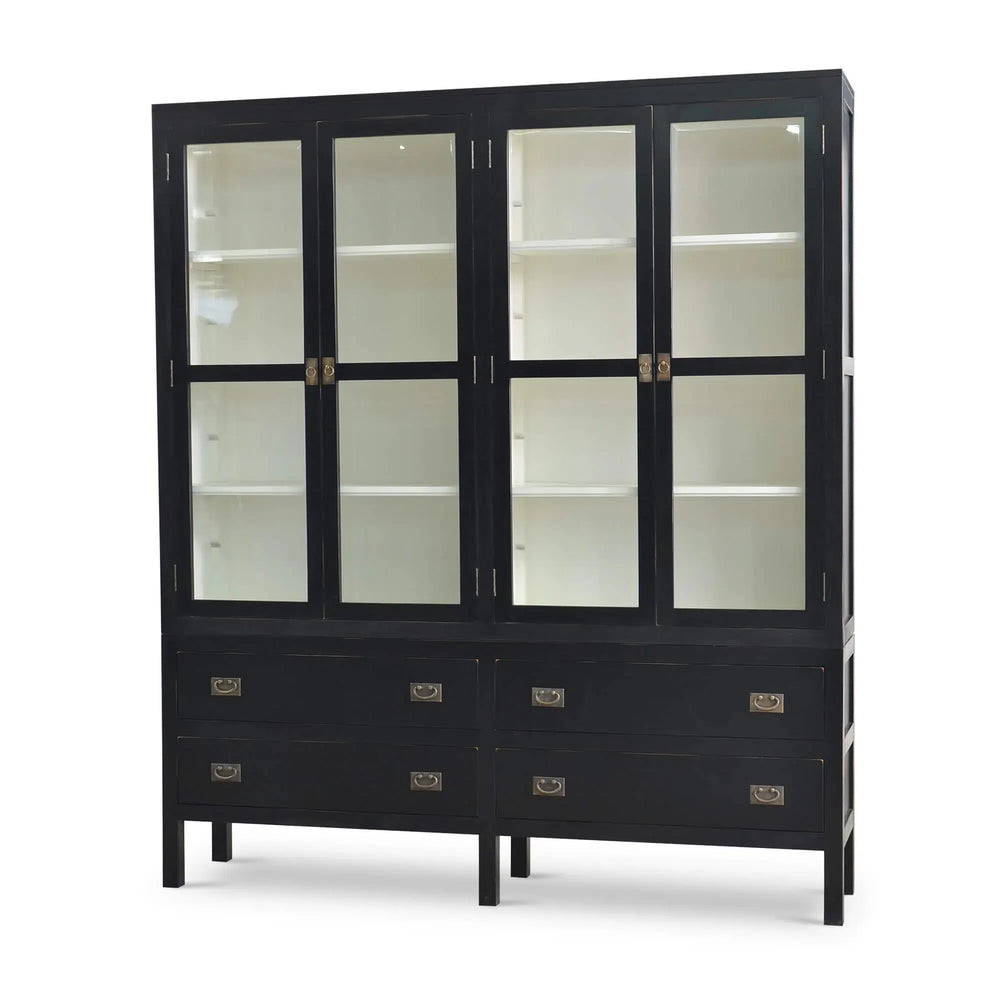 Kagu 4 Door Cabinet-Blue Hand Home
