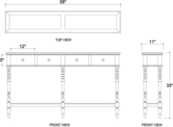 Banyan Console Table-Blue Hand Home