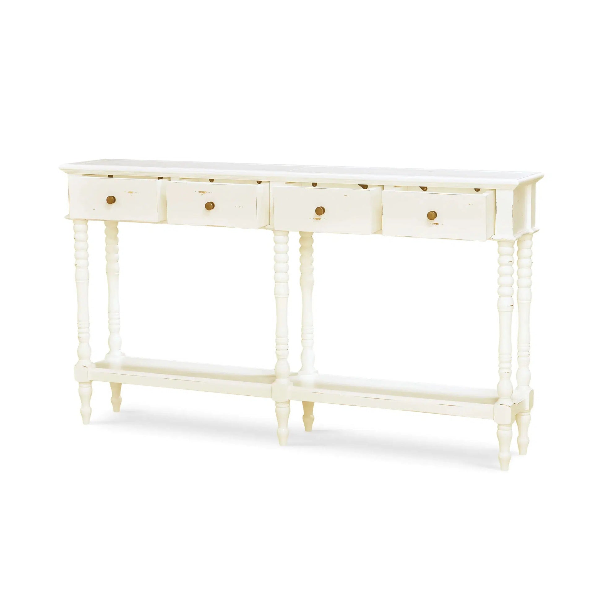 Banyan Console Table In Whie Harvest-Blue Hand Home