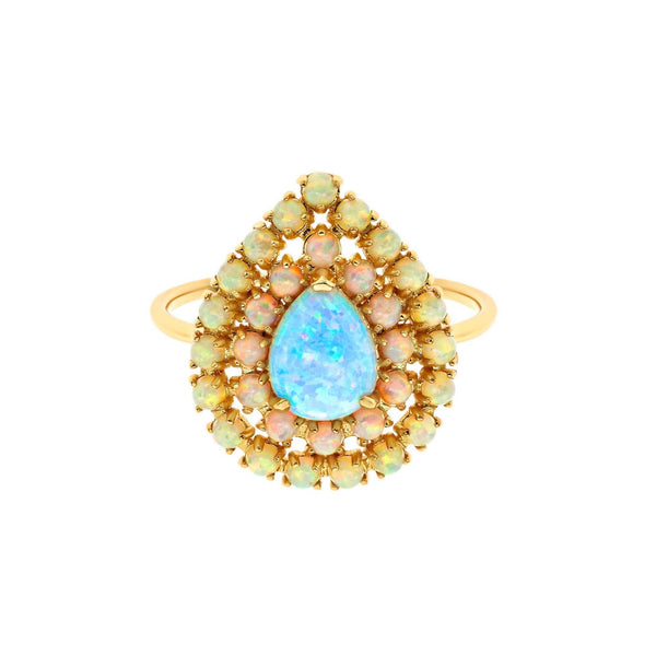 Opal Halo Ring-Blue Hand Home