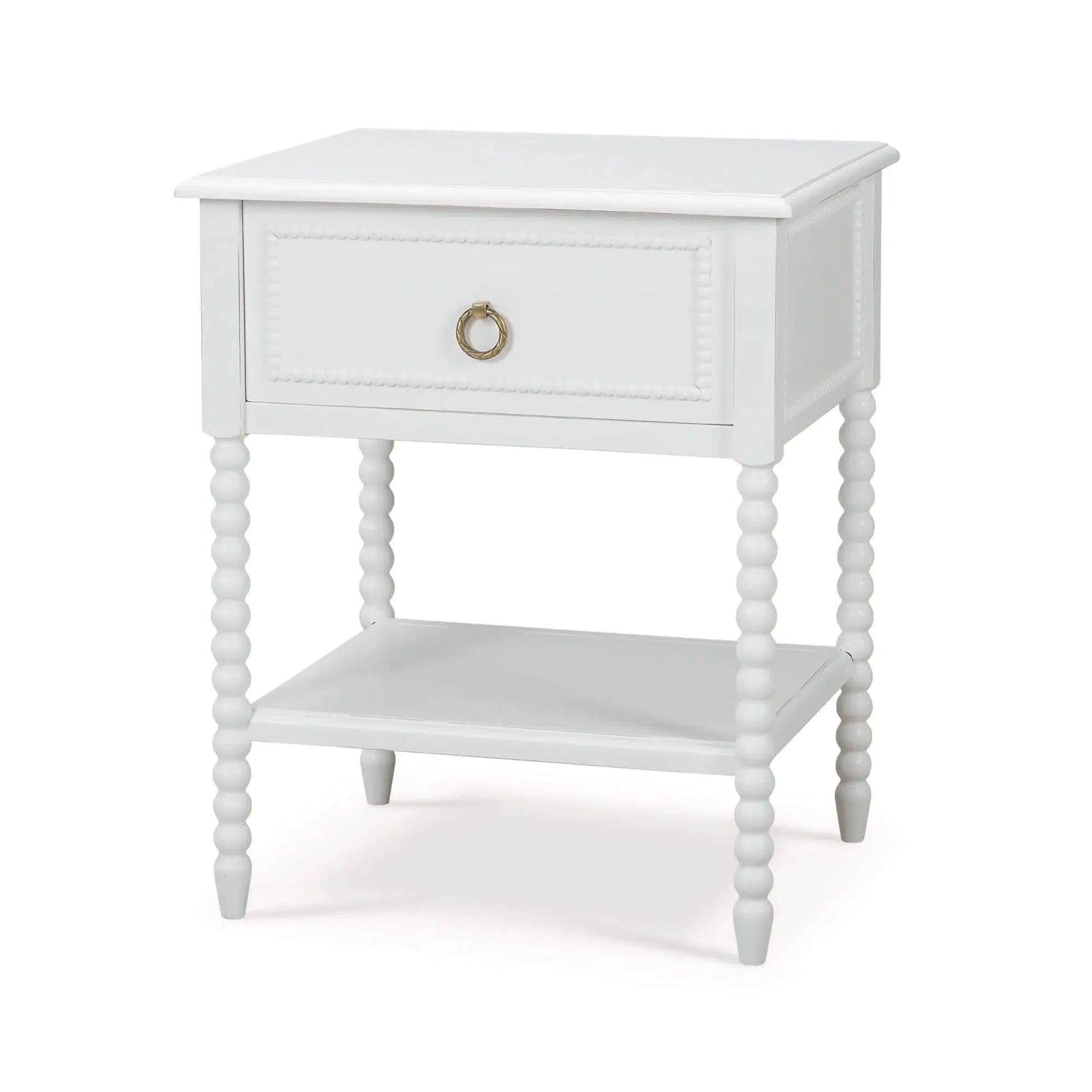 Cholet Bedside In Architectural White-Blue Hand Home