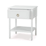 Cholet Bedside In Architectural White-Blue Hand Home