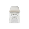 Cholet Bench Medium In Architectural White w/ Camelot Performance Fabric-Blue Hand Home