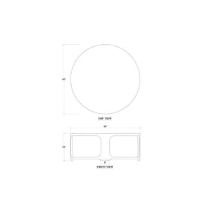 Corte Round Coffee Table In Straw Wash-Blue Hand Home