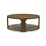 Corte Round Coffee Table In Straw Wash-Blue Hand Home