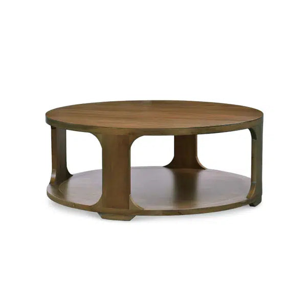 Corte Round Coffee Table In Straw Wash-Blue Hand Home