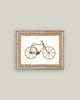 Old School Bike Framed Antique Art-Blue Hand Home