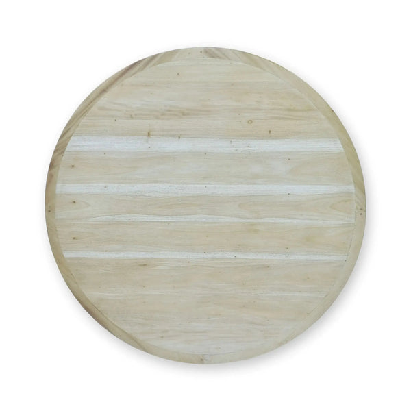 Cohan Round Coffee Table W/ Rattan-Blue Hand Home