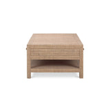 Kagu 6 Drawer Coffee Table In Rattan Natural-Blue Hand Home