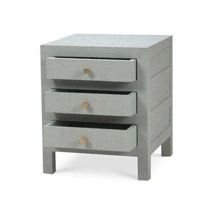 Kagu End Table In Pale Blue Washed Raffia-Blue Hand Home