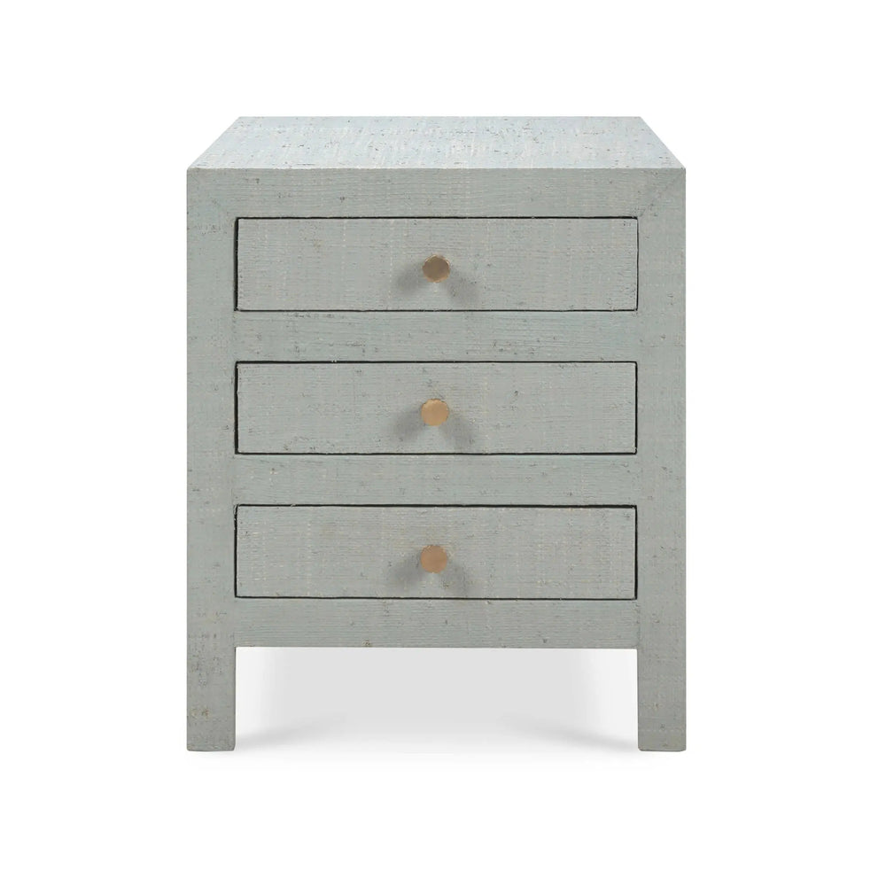 Kagu End Table In Pale Blue Washed Raffia-Blue Hand Home