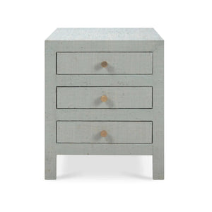 Kagu End Table In Pale Blue Washed Raffia-Blue Hand Home