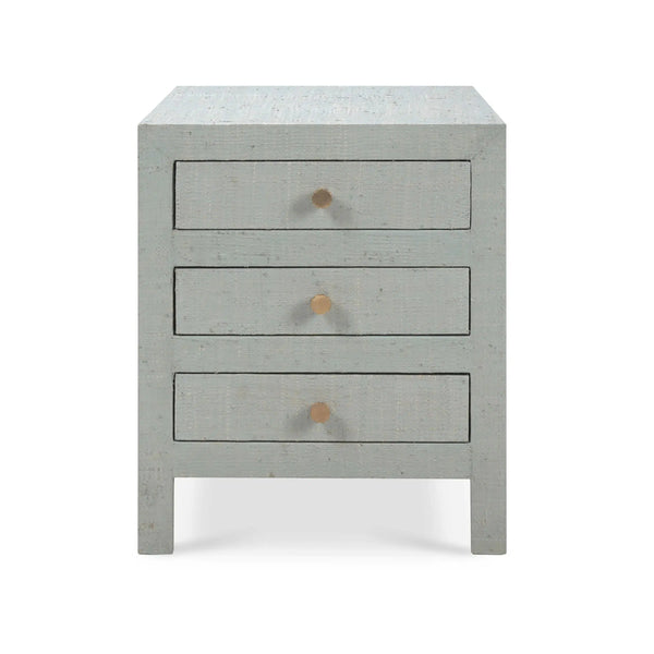 Kagu End Table In Pale Blue Washed Raffia-Blue Hand Home