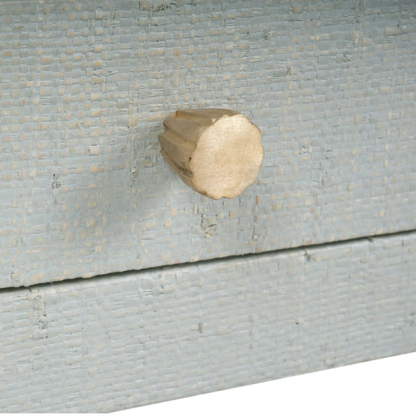Kagu End Table In Pale Blue Washed Raffia-Blue Hand Home
