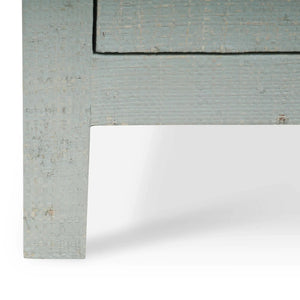 Kagu End Table In Pale Blue Washed Raffia-Blue Hand Home