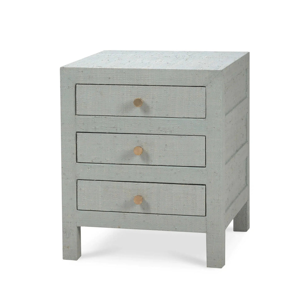 Kagu End Table In Pale Blue Washed Raffia-Blue Hand Home