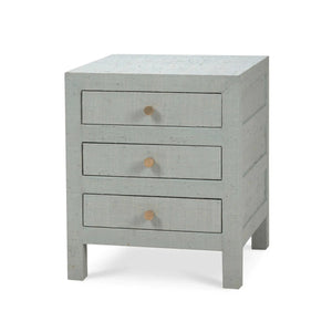 Kagu End Table In Pale Blue Washed Raffia-Blue Hand Home