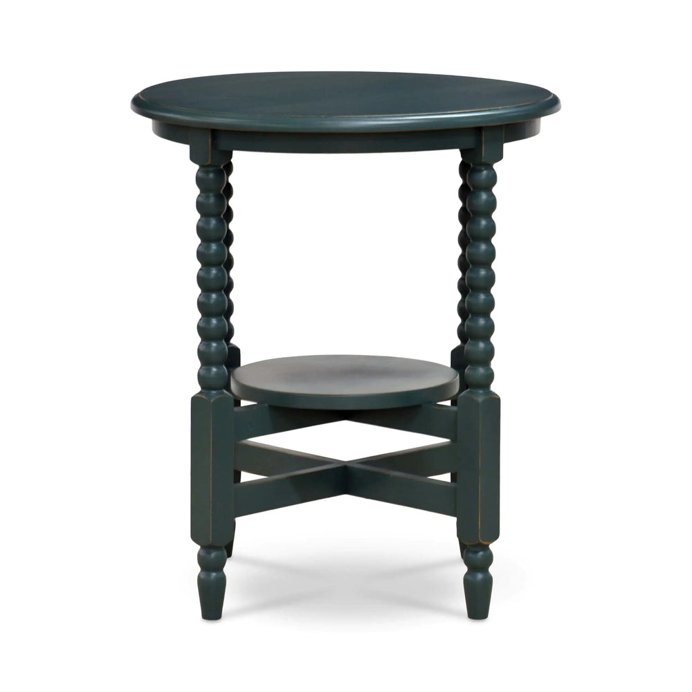 Cholet Round Side Table-Blue Hand Home
