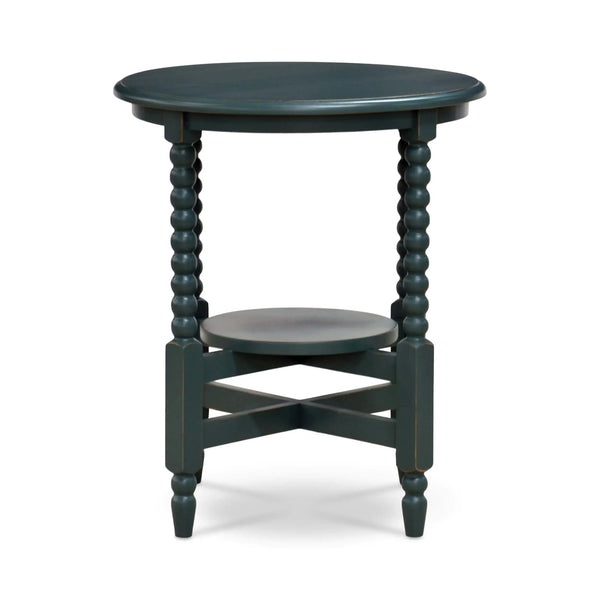 Cholet Round Side Table-Blue Hand Home