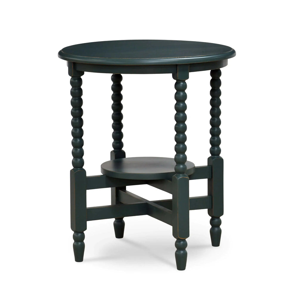 Cholet Round Side Table-Blue Hand Home