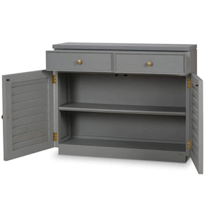 Oxford Shutter 2 Door Cabinet-Blue Hand Home