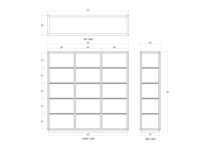 Cohan Bookshelf w/ Rattan-Blue Hand Home