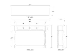 Antoinette Hall Table-Blue Hand Home