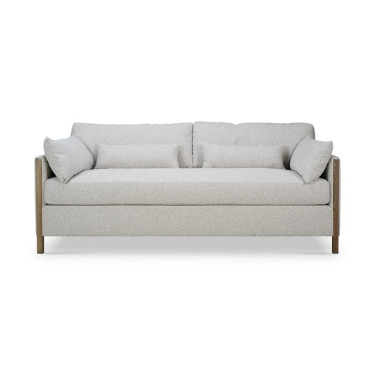 Normandy Sofa In Boucle Sand Performance Fabric-Blue Hand Home