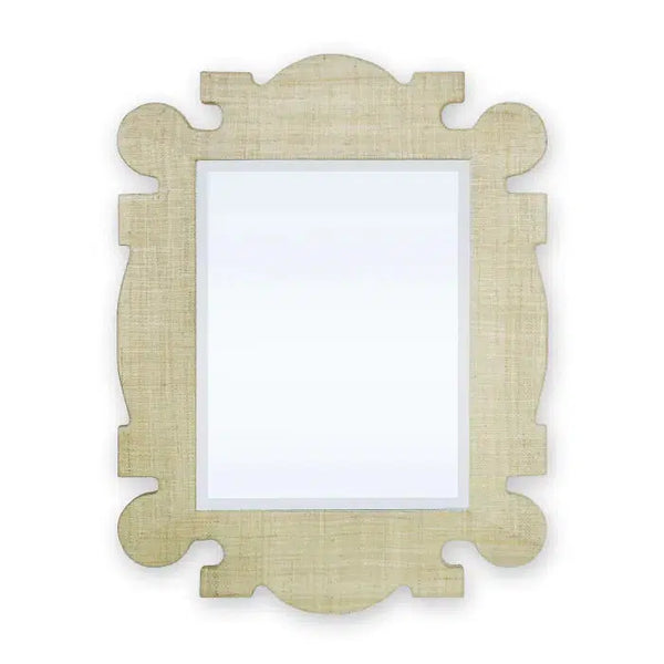 Rodeo Mirror in Raffia Raw-Blue Hand Home