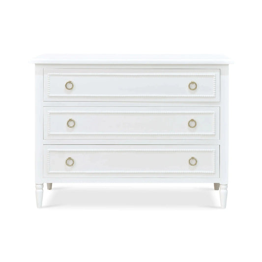 Cholet 3 Drawer Dresser In Architectural White-Blue Hand Home