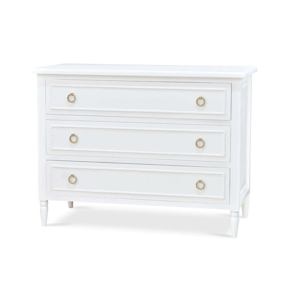 Cholet 3 Drawer Dresser in Architectural White-Blue Hand Home