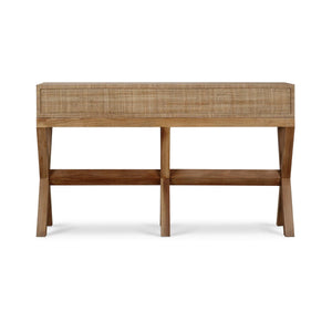 Renoir Console w/ Raffia-Blue Hand Home