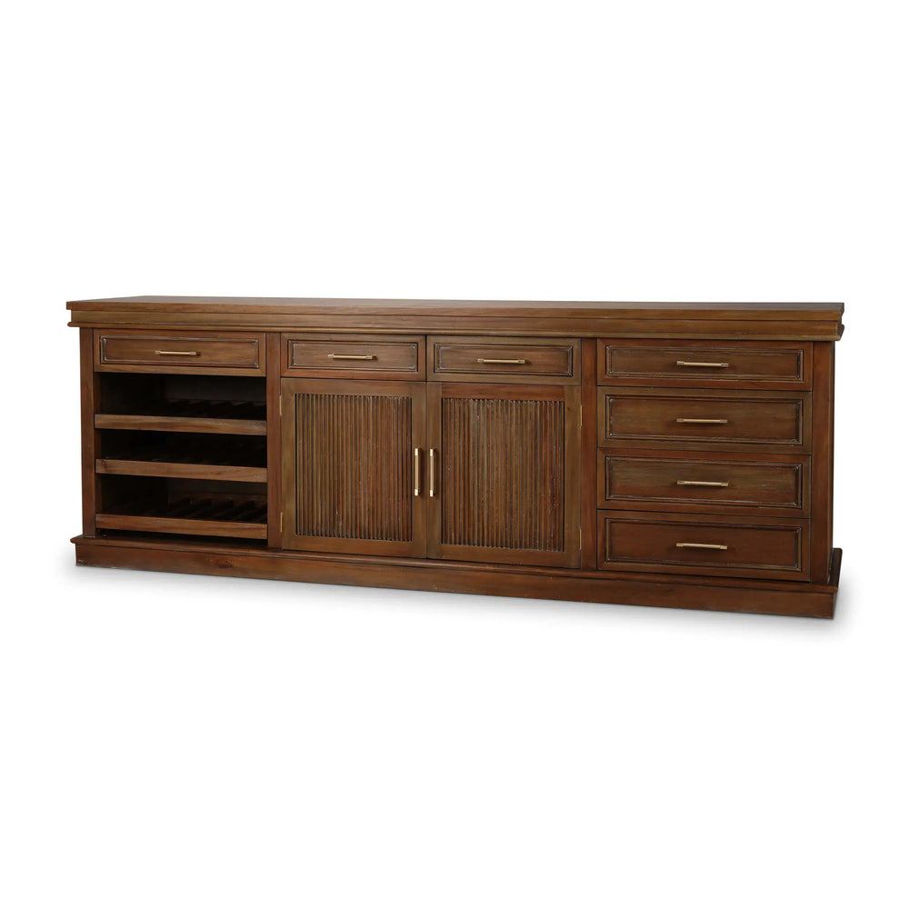 Kraton Buffet w/ Wine Rack-Blue Hand Home