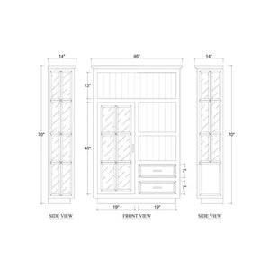 Dakota 1 Door Display Cabinet-Blue Hand Home