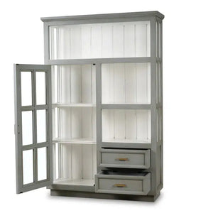 Dakota 1 Door Display Cabinet-Blue Hand Home
