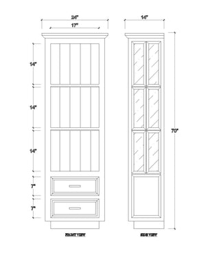 Dakota Narrow Display-Blue Hand Home