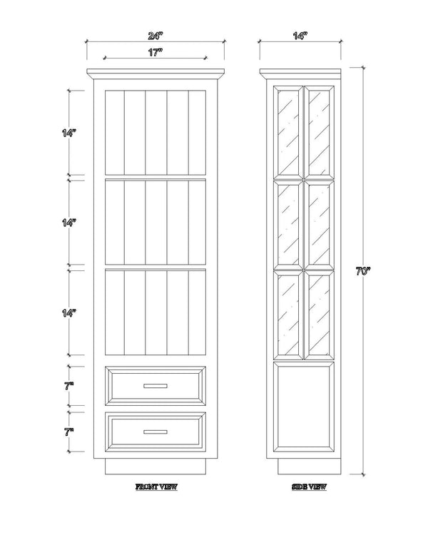 Dakota Narrow Display-Blue Hand Home