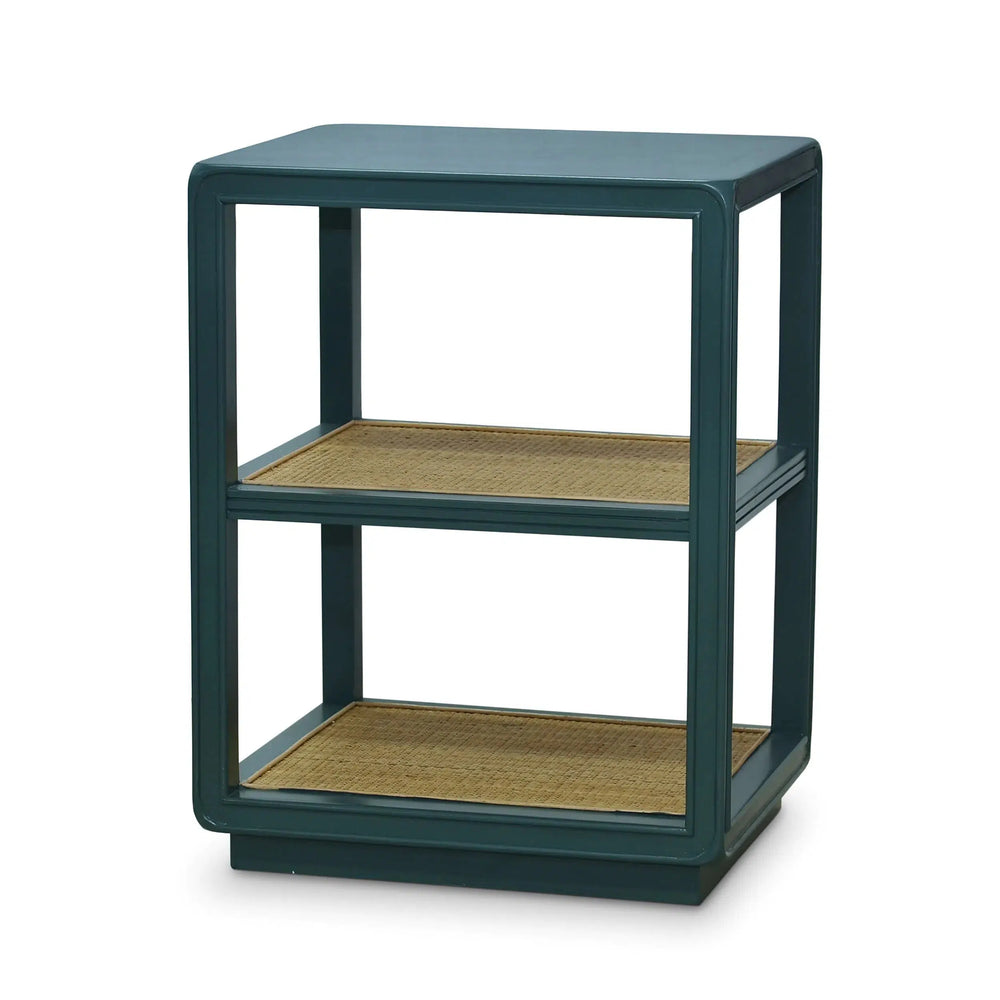 Cohan End Table w/ Rattan-Blue Hand Home