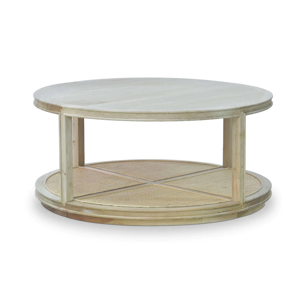 Cohan Coffee Table Small w/ Rattan-Blue Hand Home