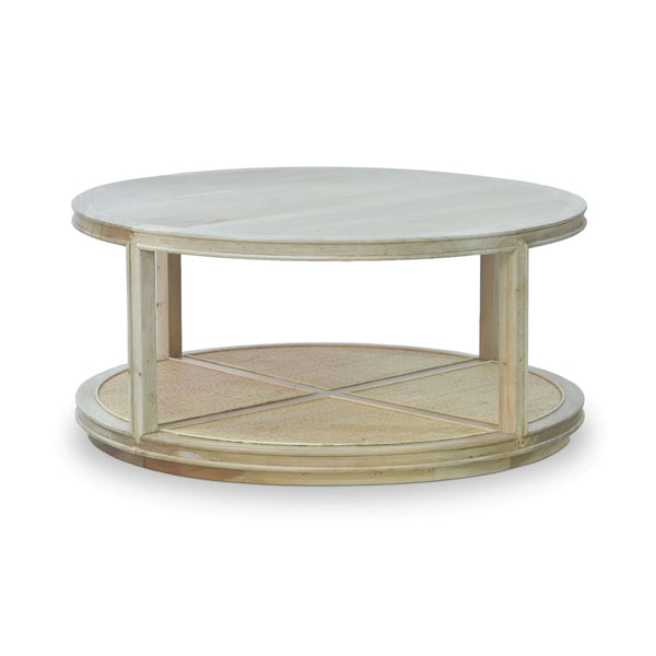 Cohan Coffee Table Small w/ Rattan-Blue Hand Home