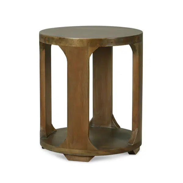 Corte End Table In Straw Wash-Blue Hand Home