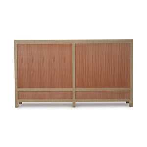 Kagu 4 Door Low Cabinet W/ Raffia-Blue Hand Home