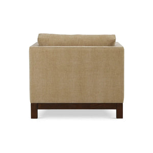 Aberdeen Chair in Walnut w/ Thames French Yellow Performance Fabric-Blue Hand Home