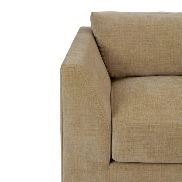 Aberdeen Chair in Walnut w/ Thames French Yellow Performance Fabric-Blue Hand Home