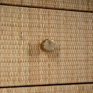Kagu 3 Drawer Dresser Wrapped in Natural Rattan-Blue Hand Home