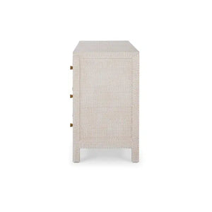 Kagu 6 Drawer Dresser w/ Rattan-Blue Hand Home