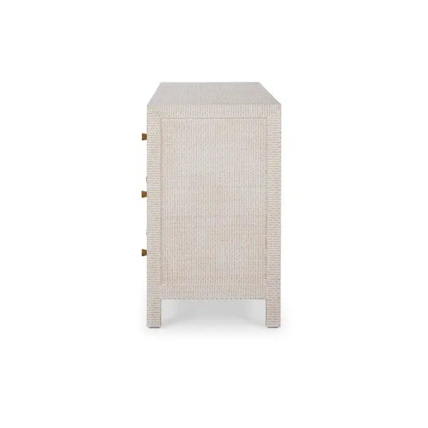 Kagu 6 Drawer Dresser w/ Rattan-Blue Hand Home