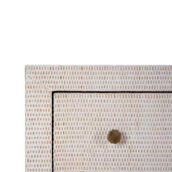 Kagu 6 Drawer Dresser w/ Rattan-Blue Hand Home