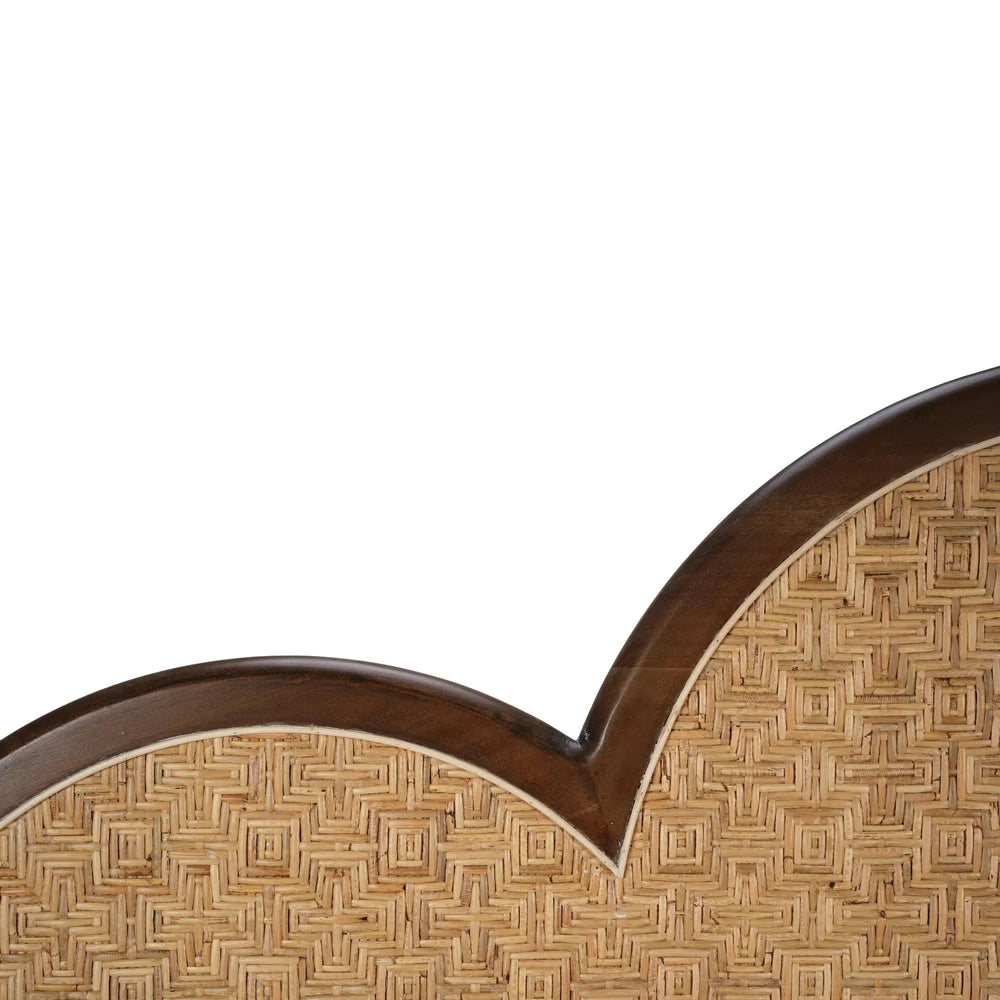 Chloe Headboard w/ Rattan King-Blue Hand Home