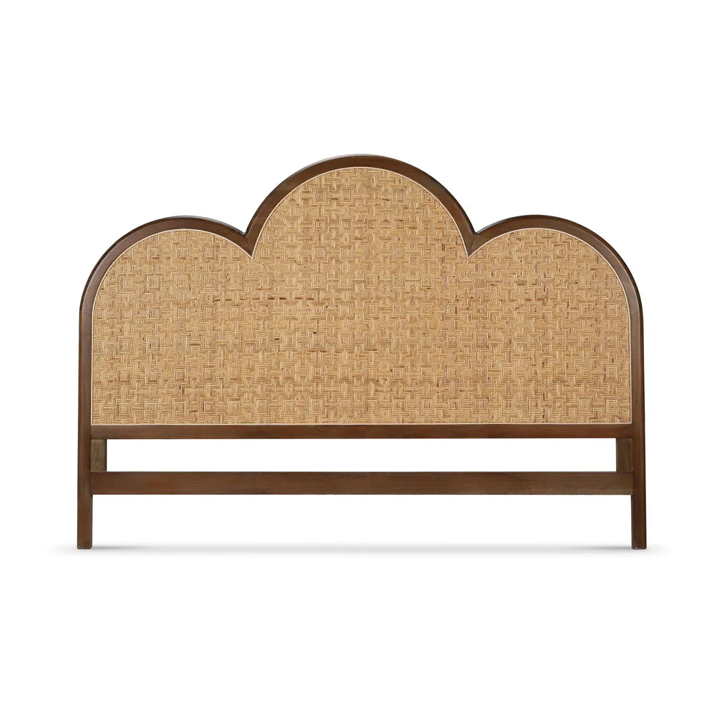 Chloe Headboard w/ Rattan King-Blue Hand Home